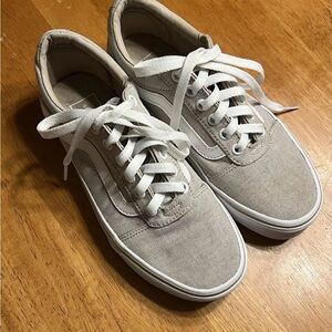 Lightly used in  Box Women Taupe Vans Size 7 Style Ward